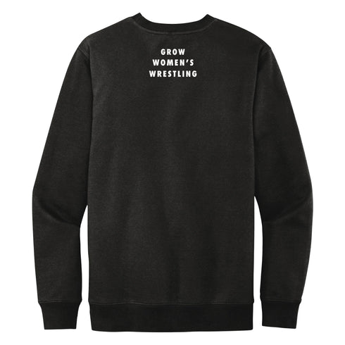 D1 Women's Wrestling Crew Neck Sweatshirt - Black
