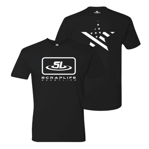 ScrapLife Wrestling Patriotic Star Tee Black - Adult