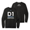 D1 Women's Wrestling Crew Neck Sweatshirt - Black