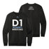 D1 Women's Wrestling Crew Neck Sweatshirt - Black
