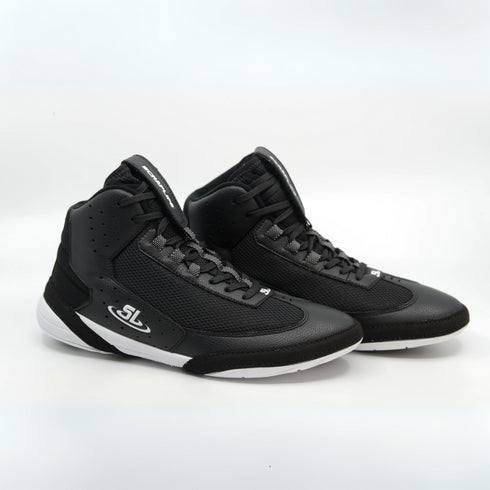 Ascend One - Black/White Wrestling Shoes