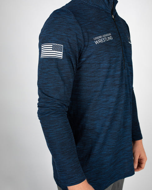Under Armour Wrestling Navy Seamless 1/2 Zip