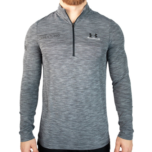 Under Armour Wrestling Gray Seamless 1/2 Zip