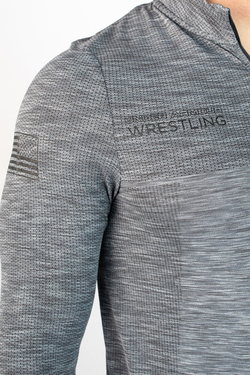 Under Armour Wrestling Gray Seamless 1/2 Zip
