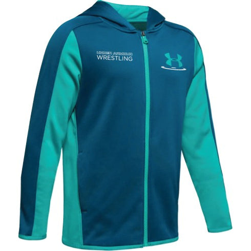 Under Armour Wrestling Youth Teal Armour Fleece Full Zip