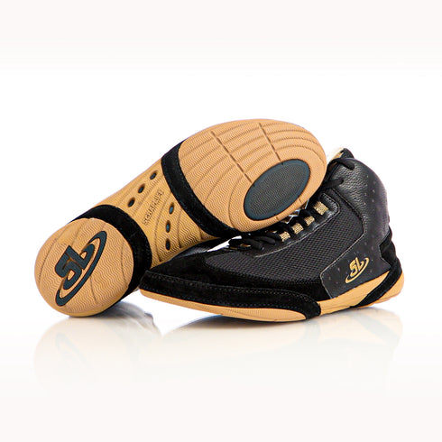 Ascend One - Black/Gold Wrestling Shoes