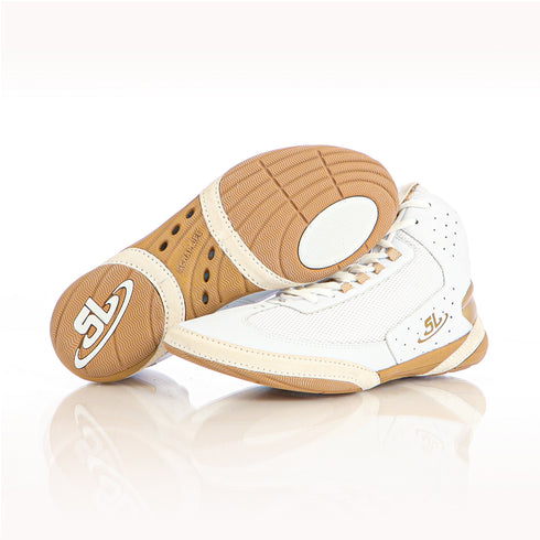 Ascend One - Youth Bo Nickal Signature Model - White/Gold Wrestling Shoes