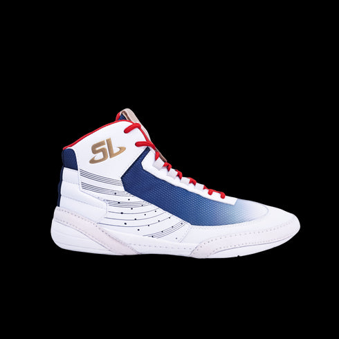 Ascend One - Limited Edition - White/Red/Blue Wrestling Shoes