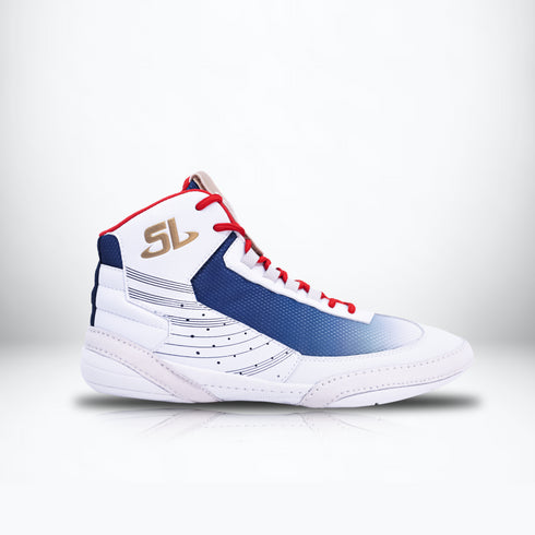 Ascend One - Limited Edition - White/Red/Blue Wrestling Shoes