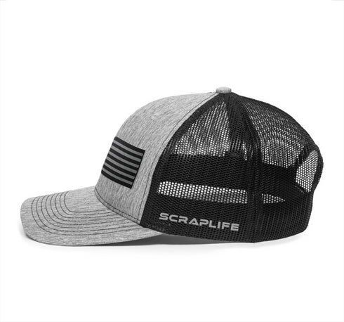 ScrapLife Heather Grey Flag Adjustable Hat