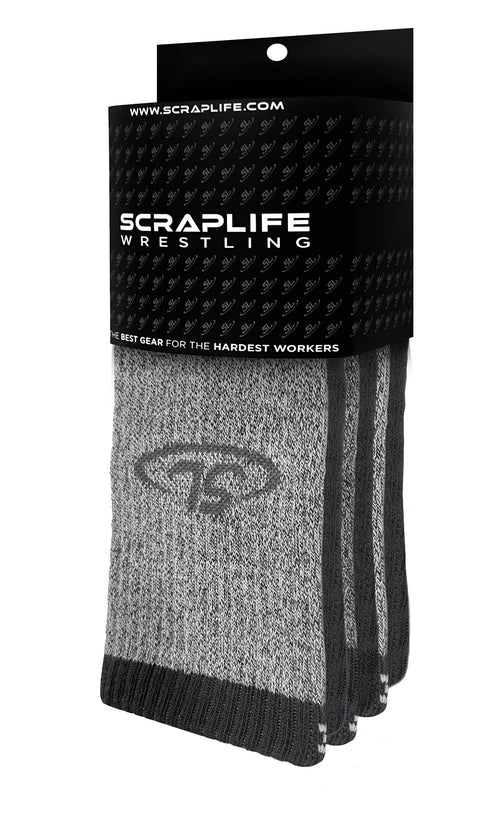 ScrapLife Wrestling Heather Crew Socks 3-Pack