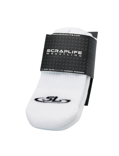 ScrapLife Wrestling White No-Show Socks 3-Pack