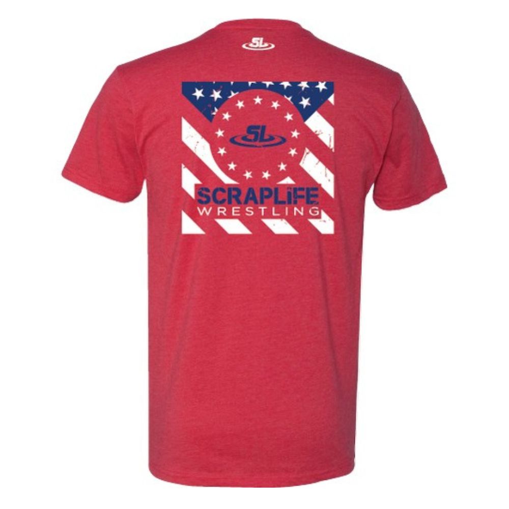 ScrapLife Wrestling Patriotic Tee Red - Youth and Adult